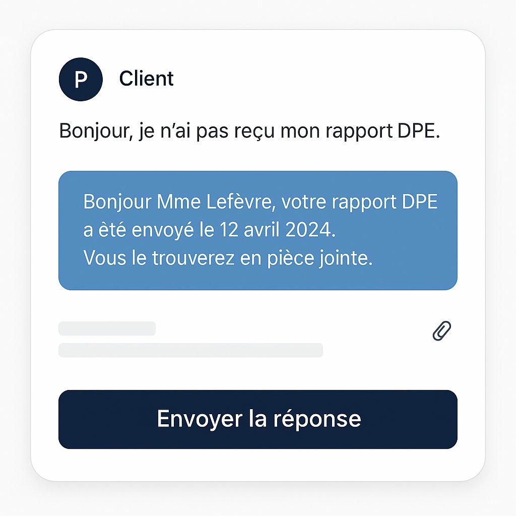 Communication client simplifiée
